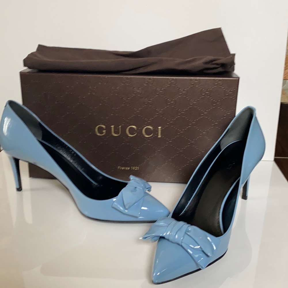 COPY - Gucci mineral blue heels